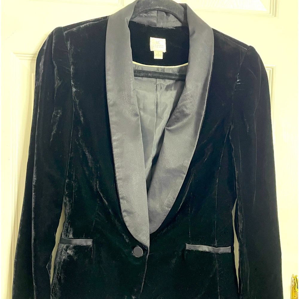 Black velvet evening dinner jacket